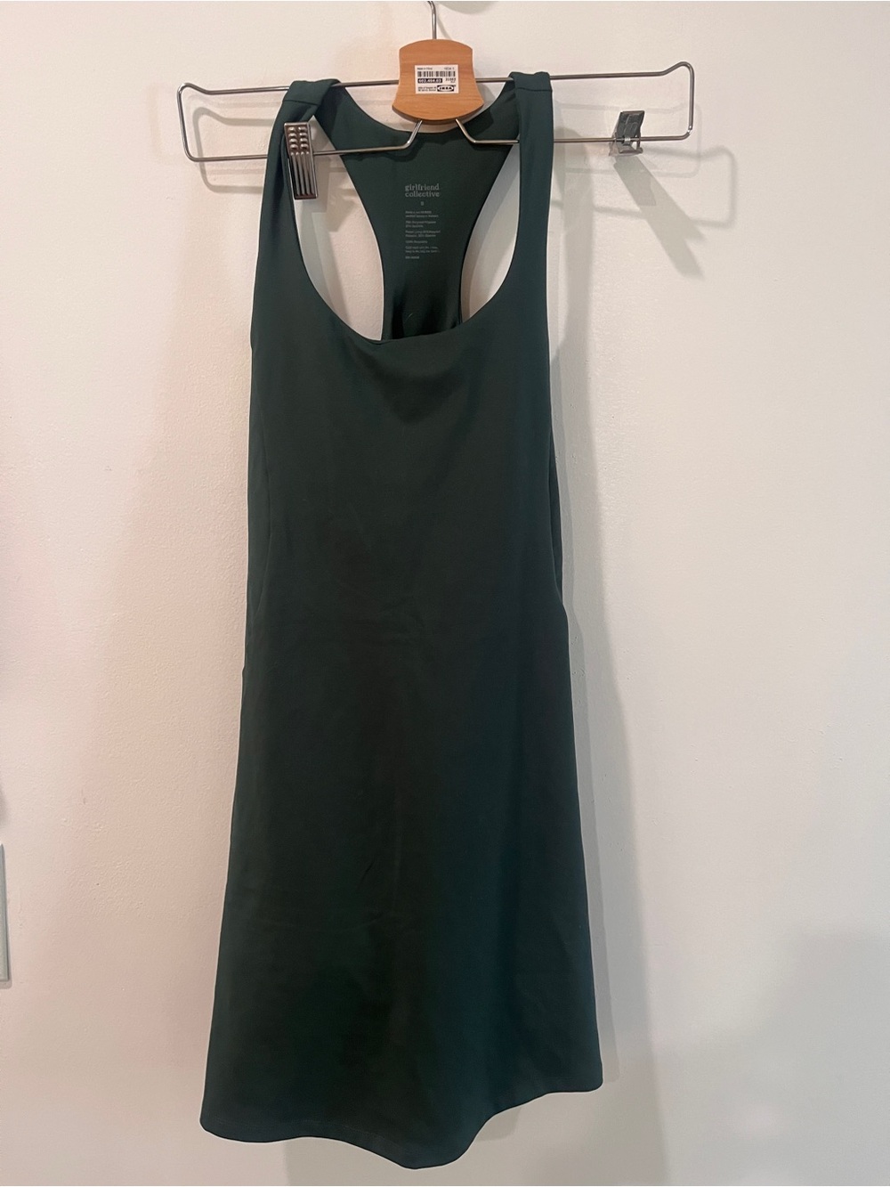girlfriend collective Dark Green Tennis Dress